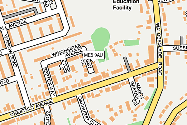 ME5 9AU map - OS OpenMap – Local (Ordnance Survey)