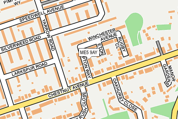 ME5 9AY map - OS OpenMap – Local (Ordnance Survey)