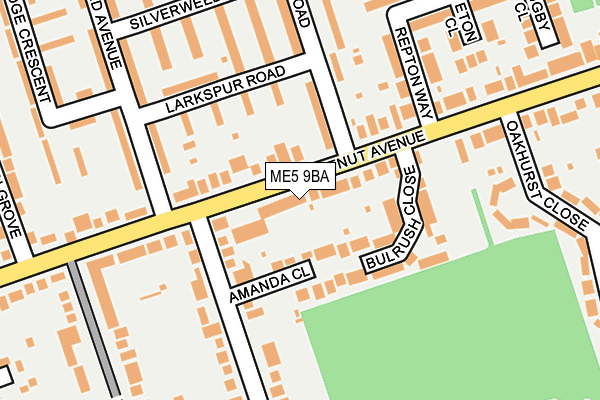 ME5 9BA map - OS OpenMap – Local (Ordnance Survey)