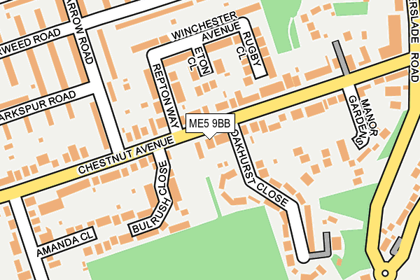 ME5 9BB map - OS OpenMap – Local (Ordnance Survey)