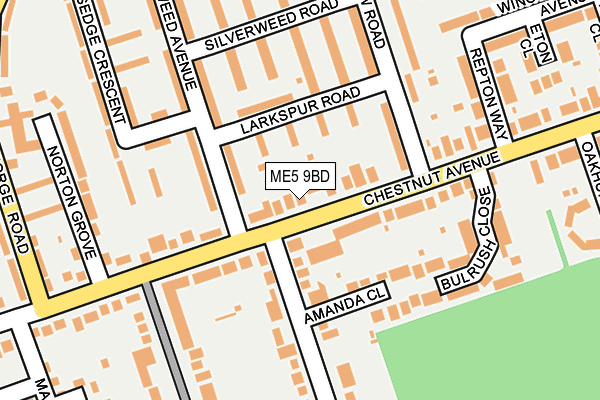 ME5 9BD map - OS OpenMap – Local (Ordnance Survey)