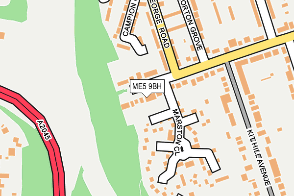 ME5 9BH map - OS OpenMap – Local (Ordnance Survey)