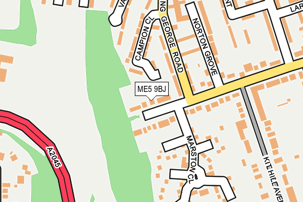 ME5 9BJ map - OS OpenMap – Local (Ordnance Survey)