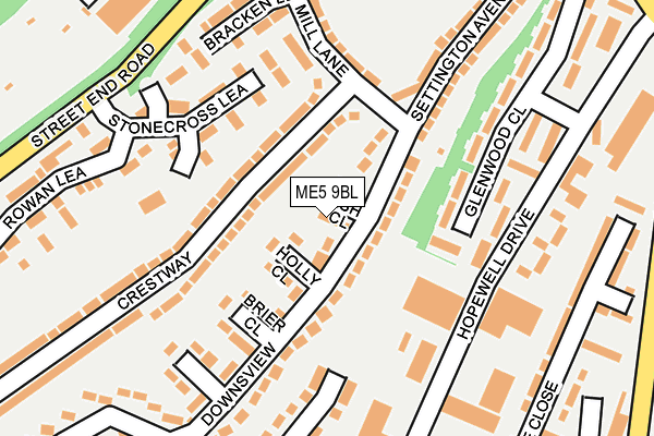 ME5 9BL map - OS OpenMap – Local (Ordnance Survey)