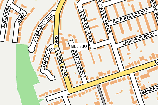 ME5 9BQ map - OS OpenMap – Local (Ordnance Survey)