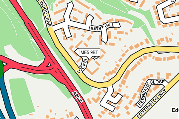 ME5 9BT map - OS OpenMap – Local (Ordnance Survey)