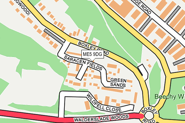 ME5 9DG map - OS OpenMap – Local (Ordnance Survey)