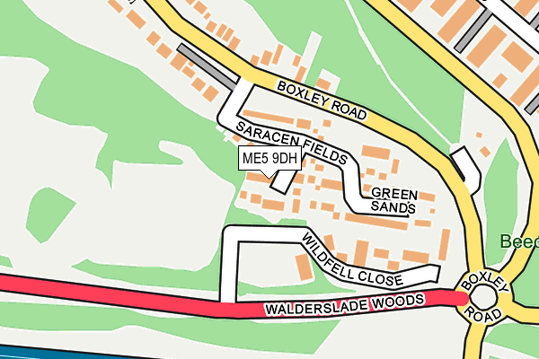 ME5 9DH map - OS OpenMap – Local (Ordnance Survey)