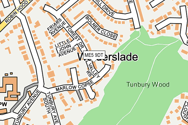 ME5 9DT map - OS OpenMap – Local (Ordnance Survey)