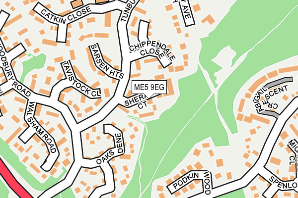 ME5 9EG map - OS OpenMap – Local (Ordnance Survey)