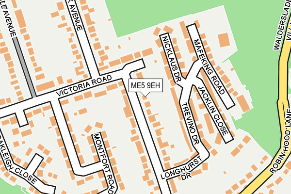 ME5 9EH map - OS OpenMap – Local (Ordnance Survey)