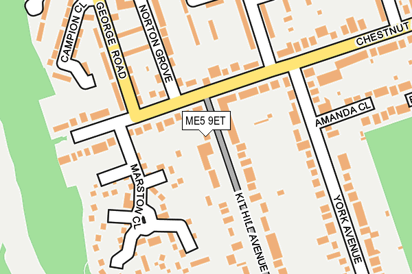 ME5 9ET map - OS OpenMap – Local (Ordnance Survey)