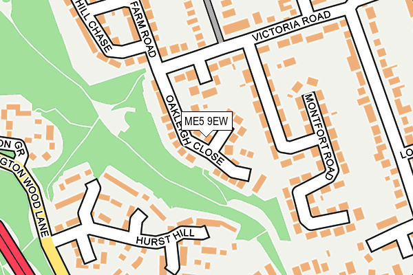 ME5 9EW map - OS OpenMap – Local (Ordnance Survey)
