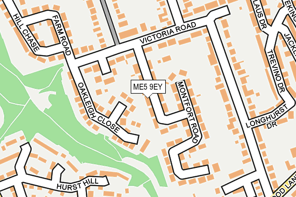 ME5 9EY map - OS OpenMap – Local (Ordnance Survey)