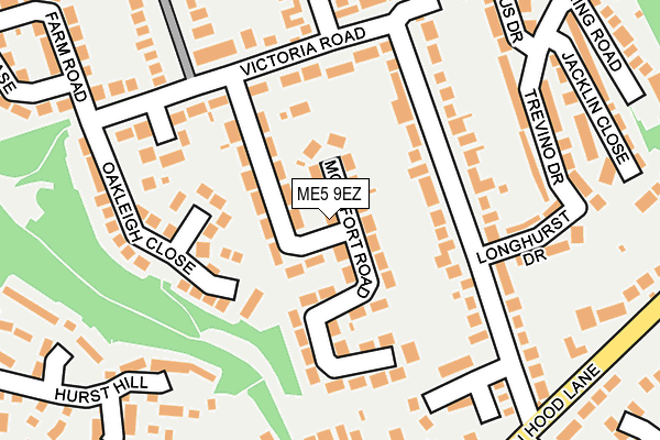 ME5 9EZ map - OS OpenMap – Local (Ordnance Survey)