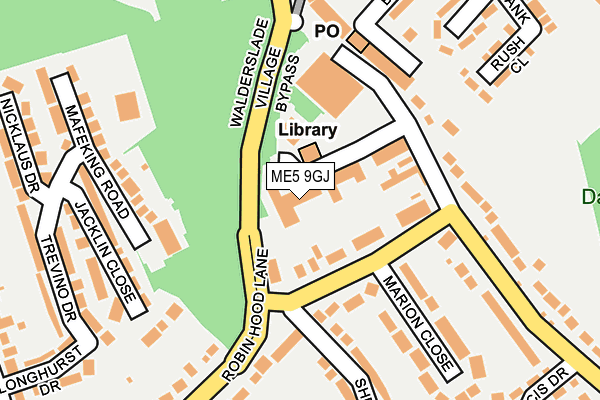 ME5 9GJ map - OS OpenMap – Local (Ordnance Survey)