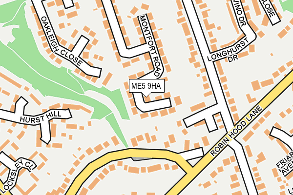ME5 9HA map - OS OpenMap – Local (Ordnance Survey)