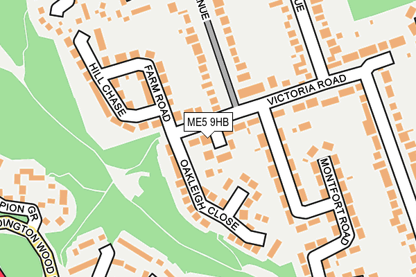 ME5 9HB map - OS OpenMap – Local (Ordnance Survey)