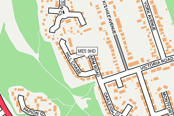 ME5 9HD map - OS OpenMap – Local (Ordnance Survey)