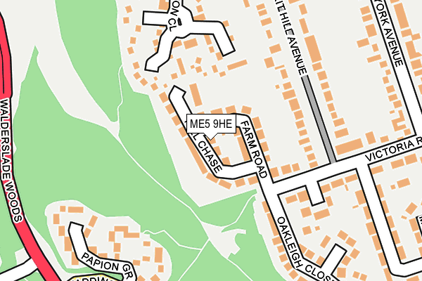 ME5 9HE map - OS OpenMap – Local (Ordnance Survey)
