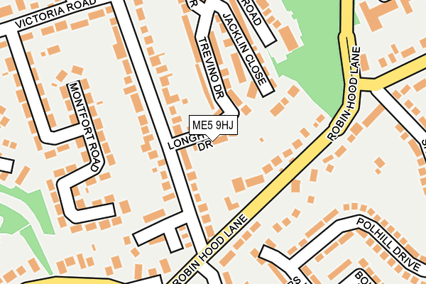 ME5 9HJ map - OS OpenMap – Local (Ordnance Survey)