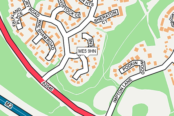 ME5 9HN map - OS OpenMap – Local (Ordnance Survey)