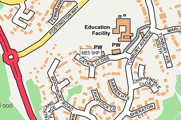 ME5 9HP map - OS OpenMap – Local (Ordnance Survey)