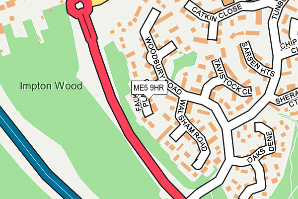 ME5 9HR map - OS OpenMap – Local (Ordnance Survey)