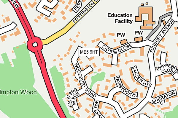 ME5 9HT map - OS OpenMap – Local (Ordnance Survey)