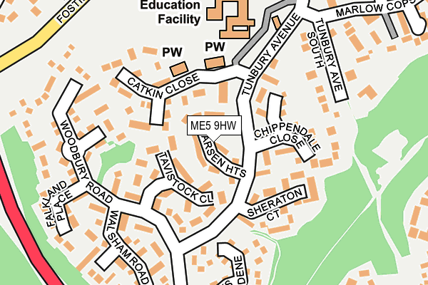 ME5 9HW map - OS OpenMap – Local (Ordnance Survey)