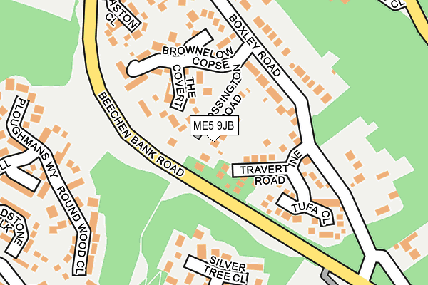 ME5 9JB map - OS OpenMap – Local (Ordnance Survey)