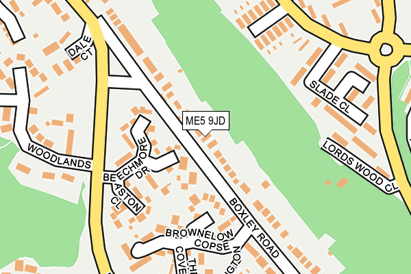 ME5 9JD map - OS OpenMap – Local (Ordnance Survey)
