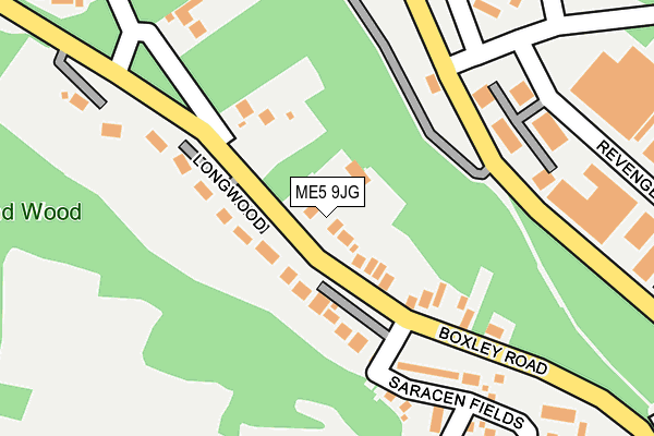 ME5 9JG map - OS OpenMap – Local (Ordnance Survey)