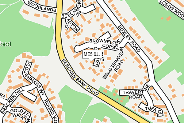 ME5 9JJ map - OS OpenMap – Local (Ordnance Survey)