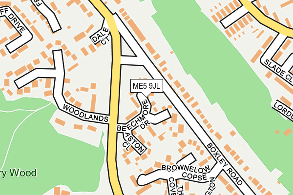 ME5 9JL map - OS OpenMap – Local (Ordnance Survey)