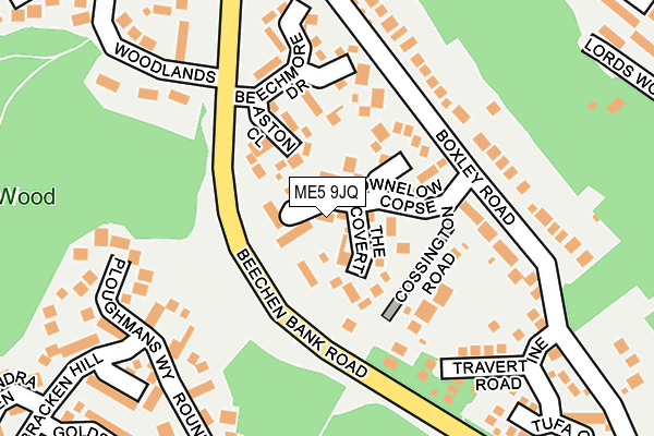 ME5 9JQ map - OS OpenMap – Local (Ordnance Survey)