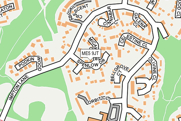ME5 9JT map - OS OpenMap – Local (Ordnance Survey)