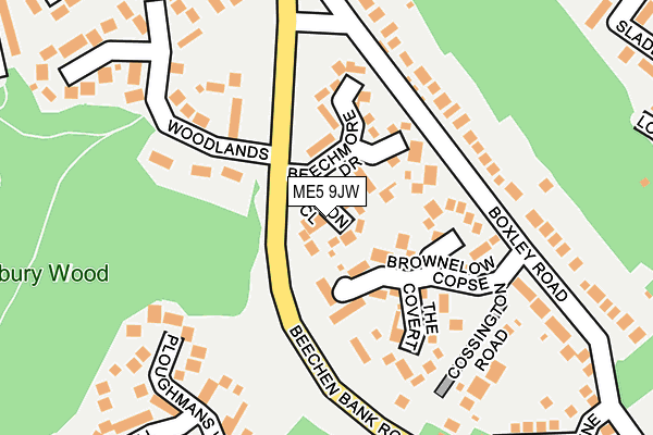 ME5 9JW map - OS OpenMap – Local (Ordnance Survey)
