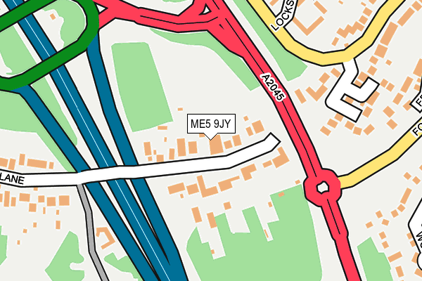 ME5 9JY map - OS OpenMap – Local (Ordnance Survey)
