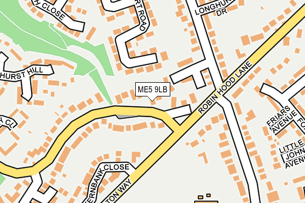 ME5 9LB map - OS OpenMap – Local (Ordnance Survey)