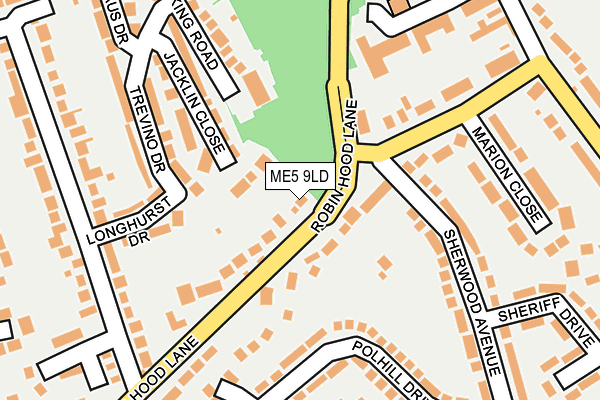 ME5 9LD map - OS OpenMap – Local (Ordnance Survey)