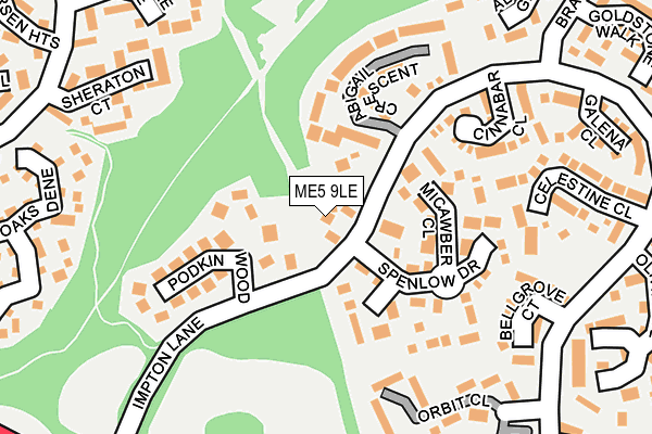 ME5 9LE map - OS OpenMap – Local (Ordnance Survey)