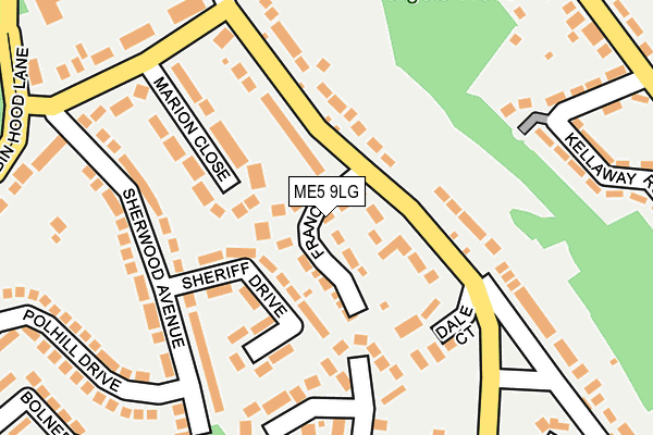ME5 9LG map - OS OpenMap – Local (Ordnance Survey)