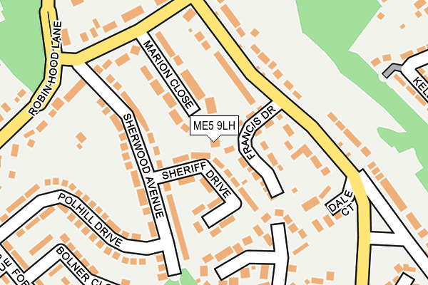 ME5 9LH map - OS OpenMap – Local (Ordnance Survey)