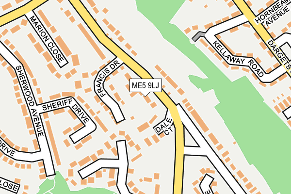 ME5 9LJ map - OS OpenMap – Local (Ordnance Survey)