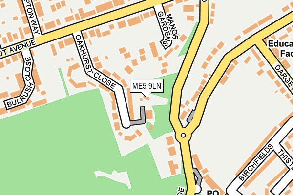 ME5 9LN map - OS OpenMap – Local (Ordnance Survey)