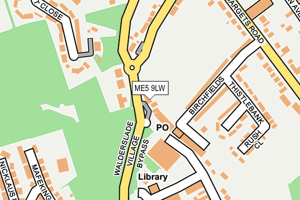 ME5 9LW map - OS OpenMap – Local (Ordnance Survey)