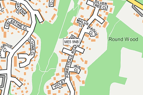 ME5 9NB map - OS OpenMap – Local (Ordnance Survey)