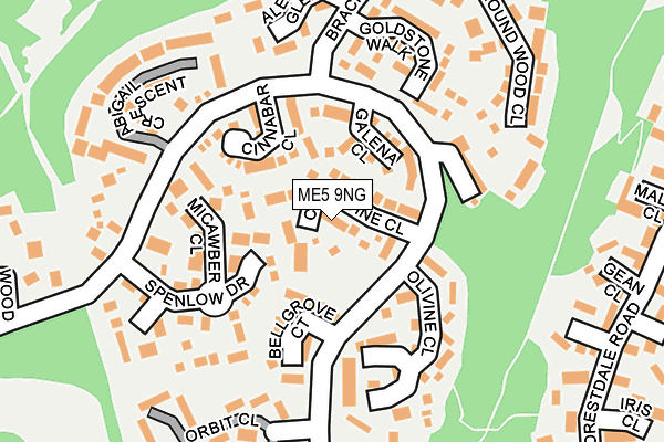 ME5 9NG map - OS OpenMap – Local (Ordnance Survey)