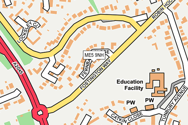 ME5 9NH map - OS OpenMap – Local (Ordnance Survey)